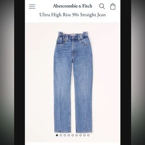 NWT Abercrombie Curve love 90s ultra high rise straight jean - size 24